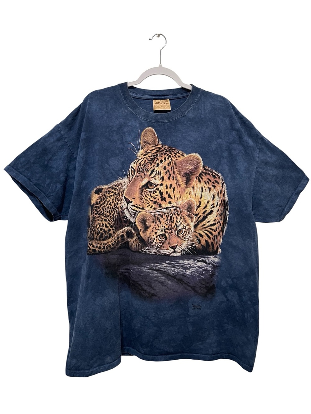 The Mountain Leopard Mom Cub Graphic Tee 100% Cotton Blue Vintage 2003 Size XXL